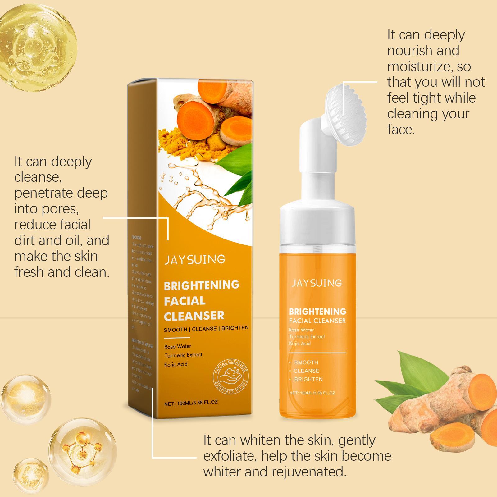 Turmeric Facial Cleanser, 6 Counts/set Gentle Moisturizing Facial Cleanser, Facial Skin Care Product for All Skin Types, Facial Wash