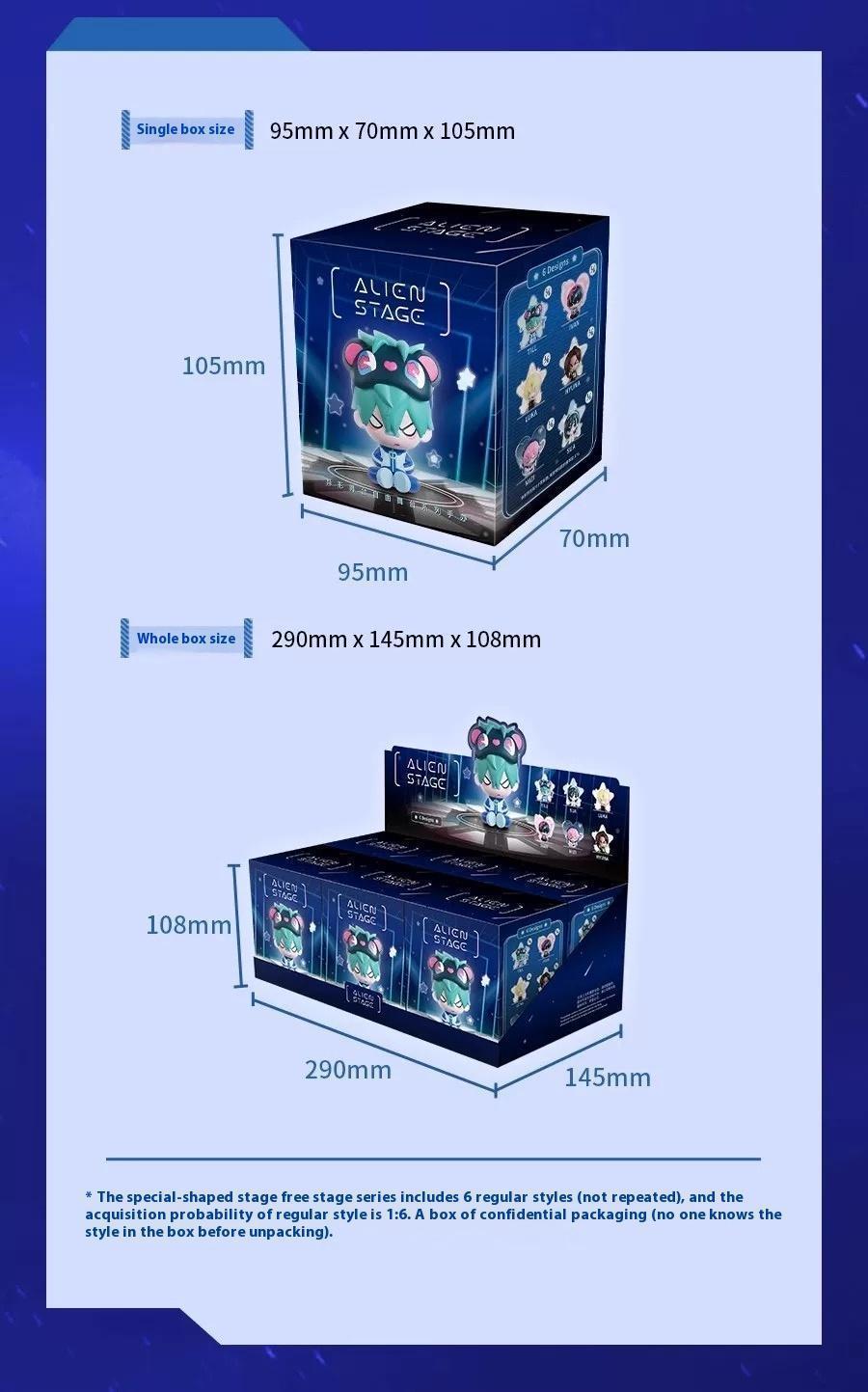 Hot Selling Alien Stage Free Stage Series Blind Box Anime Character Surprise Mystery Box Mini Model Doll Decoration Gift Toy