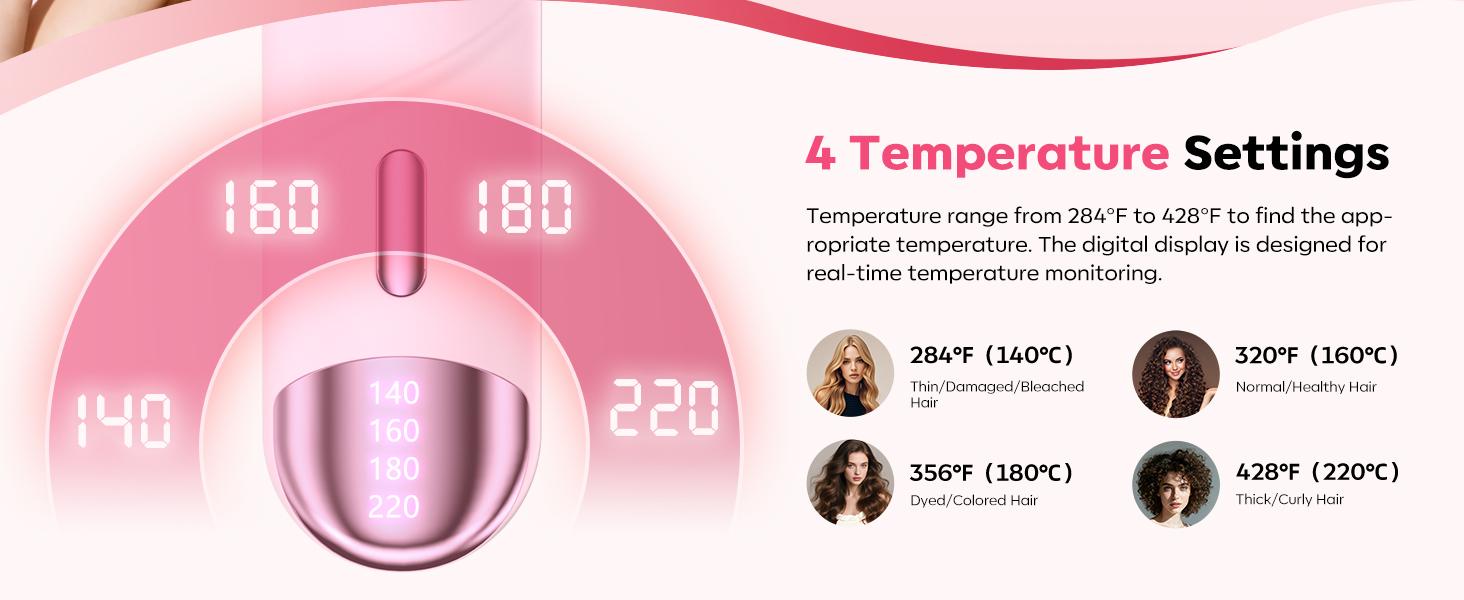 2Pcs GoBrush Pro 2025 Hair Straightener Brush for Short Hair, Portable Travel Straightener, 4 Temps Fast Heating MCH Ceramic, Smooth Frizz Styling Tool (2pcs)