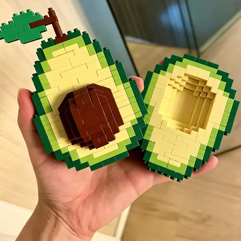 Fruit Series Micro Building Blocks, Avocado Apple Lemon Durian, Detachable Mini Bricks, DIY Puzzle Gift for Kids Adults Collectors