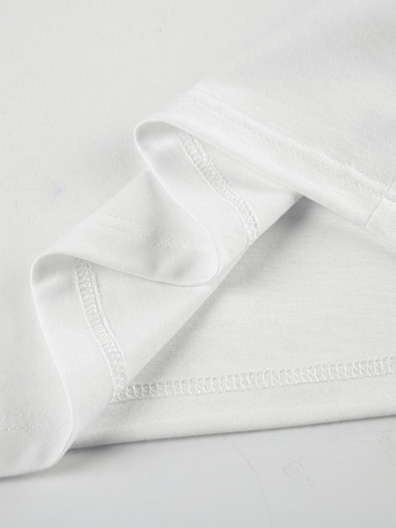 Women's Round Neck Graphic Tee, Casual Drop Shoulder Half Sleeve T-shirt for Daily Wear, Ladies Clothes for All Seasons