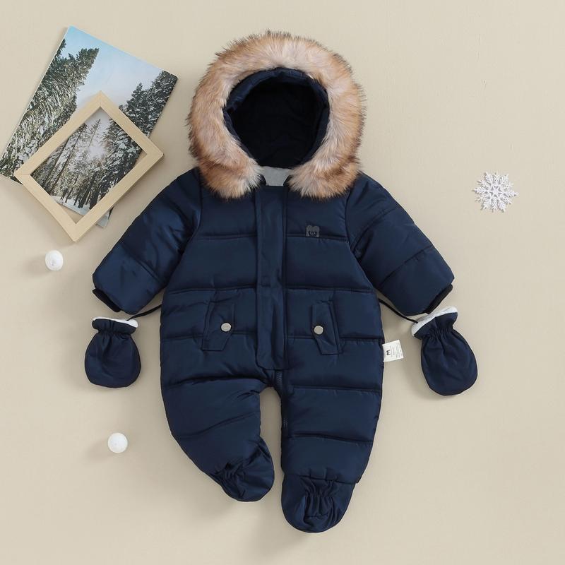 Baby Winter Snowsuit Infant Coat Romper Warm Outwear Hooded Puffer Jacket Footie Jumpsuit Bodysuit Boys Cotton Blend Multi-color Casual Outfit Baby Winter Snowsuit Infant Coat Romper Warm Outwear Hooded Puffer Jacket Footie Jumpsuit Bodysuit Boys Cotton Blend Multi-color Casual Outfit