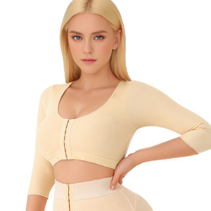 Women Arm Shaper Post Surgery Arm Lipo Compression Sleeves Arm Front Closure Shapewear Bra