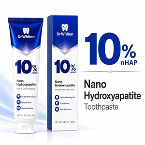 DrWhiten 10%nHAP Nano Hydroxyapatite Toothpaste, 4.23 oz – Enamel-Strengthening • Fluoride-Free • Natural Peppermint • Ideal for Sensitive Teeth