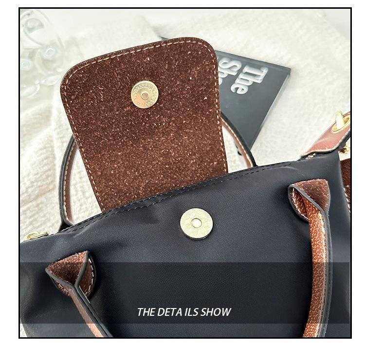 BIGWIG Nylon Mini Dumpling Bag, Waterproof Mini Coin Purse, Shoulder Bag, Crossbody Bag, Handbag, Versatile Daily Bag, Retro Style Bag, Soft Collapsed Shoulder Bag