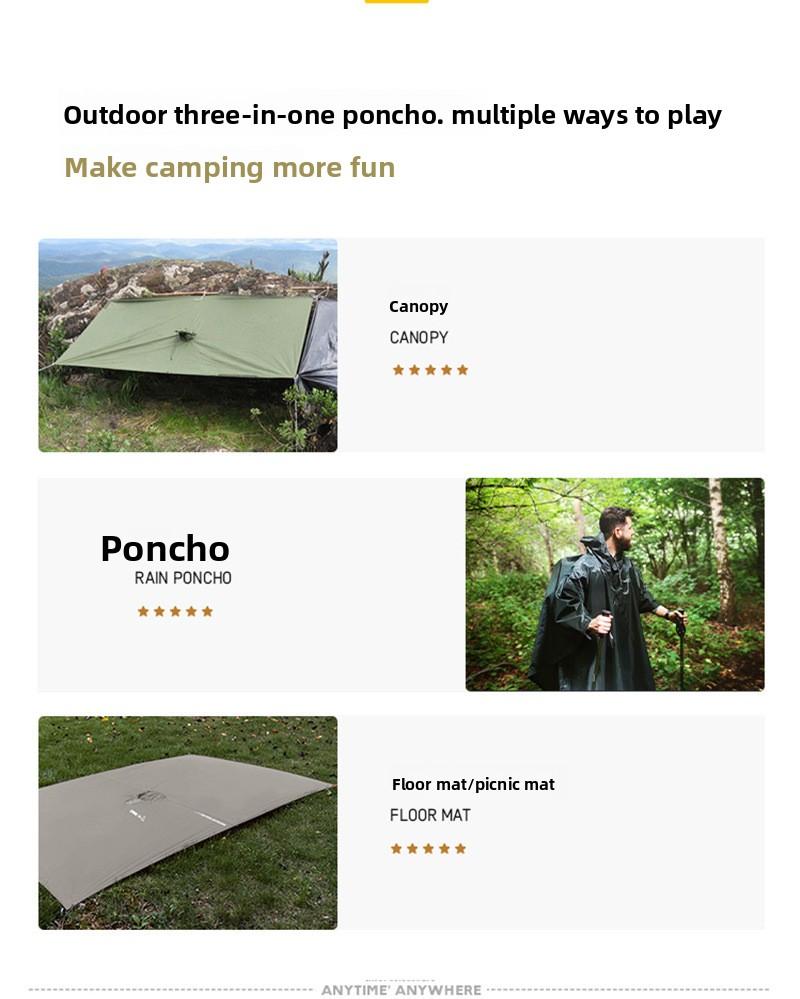 Multipurpose cape raincoat riding outdoor hiking waterproof cape breathable adult tactical poncho