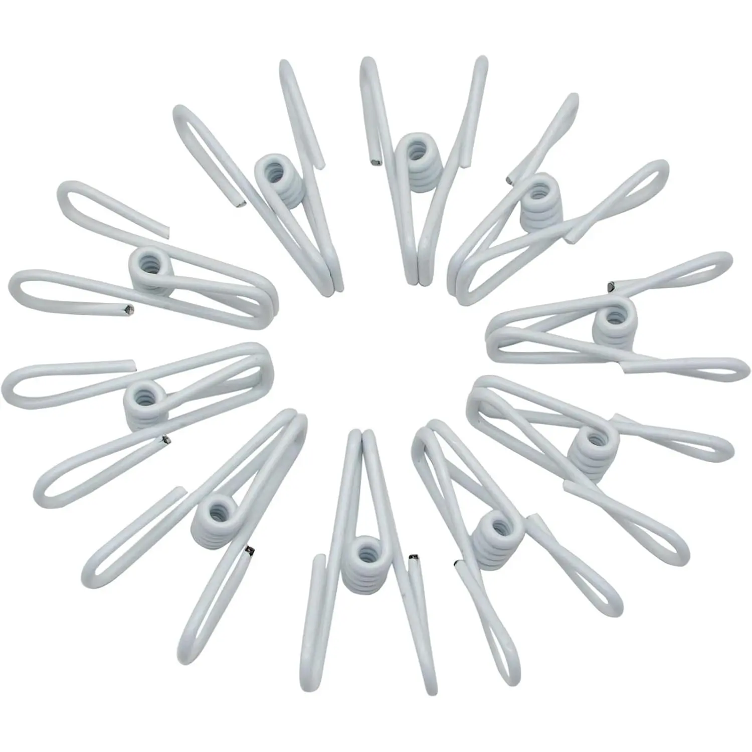 30 Pcs 2 Inch White Chip Clips, PVC Coating High Elasticity Strength Clothes Pins, Food Clips and Bag Clips