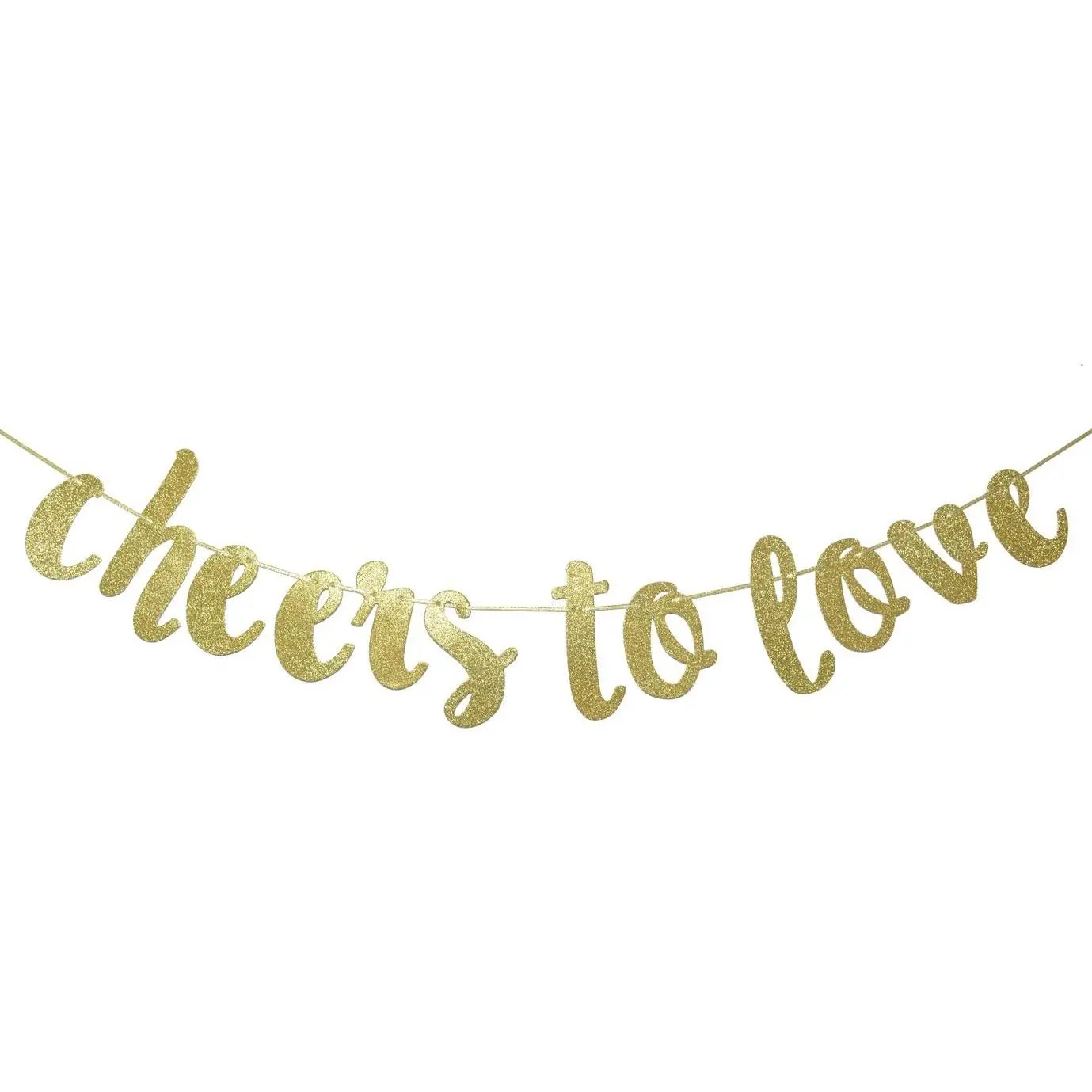 Wedding Banner, Cheers Love Decor, Pre-strung | Wedding Reception Party Decor, Bridal Shower Engagement Supplies, Anniversary Wall Decor