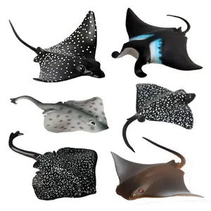 Stingray Manta Ray Figures Fish Toy Ocean Marine Animal Figurines Anime Action Figure Plastic Animals for Children Toys Games