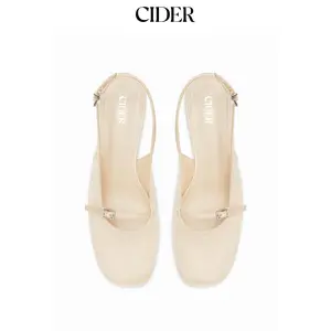 Cider ROUND TOE SLINGBACK CHUNKY HEELS