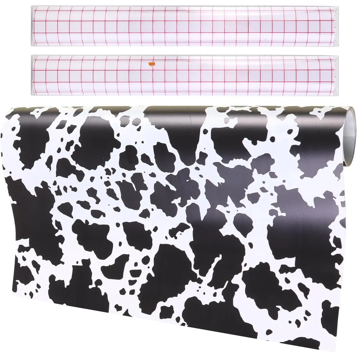 Cow Spots Permanent Vinyl Roll 12in x 5ft Cowhide Adhesive Vinyl |  cow patterned, decor self sticker vinyl sheets,for   machine,easycut & weed,stretchy & washable
