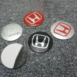 4pcs 56mm Wheel Center Hub Cap Emblem Stickers For Honda Civic,Fit,Jazz,Accord,Pilot,Crv,Odyssey,Passport,City,Shuttle,Hrv V.Self-Adhesive Design,Precise Size Fit,Easy Sticking,Perfect Wheel Exterior Decorative Replacement Parts.