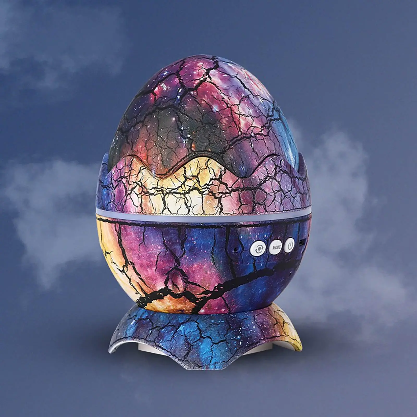 Dinosaur Egg Star Projector Adjustable Angle Noise Bluetooth-compatible Night Light Projection Lamp with Remote Control for Kids Adults Home Cinema Ceiling Room Decor
