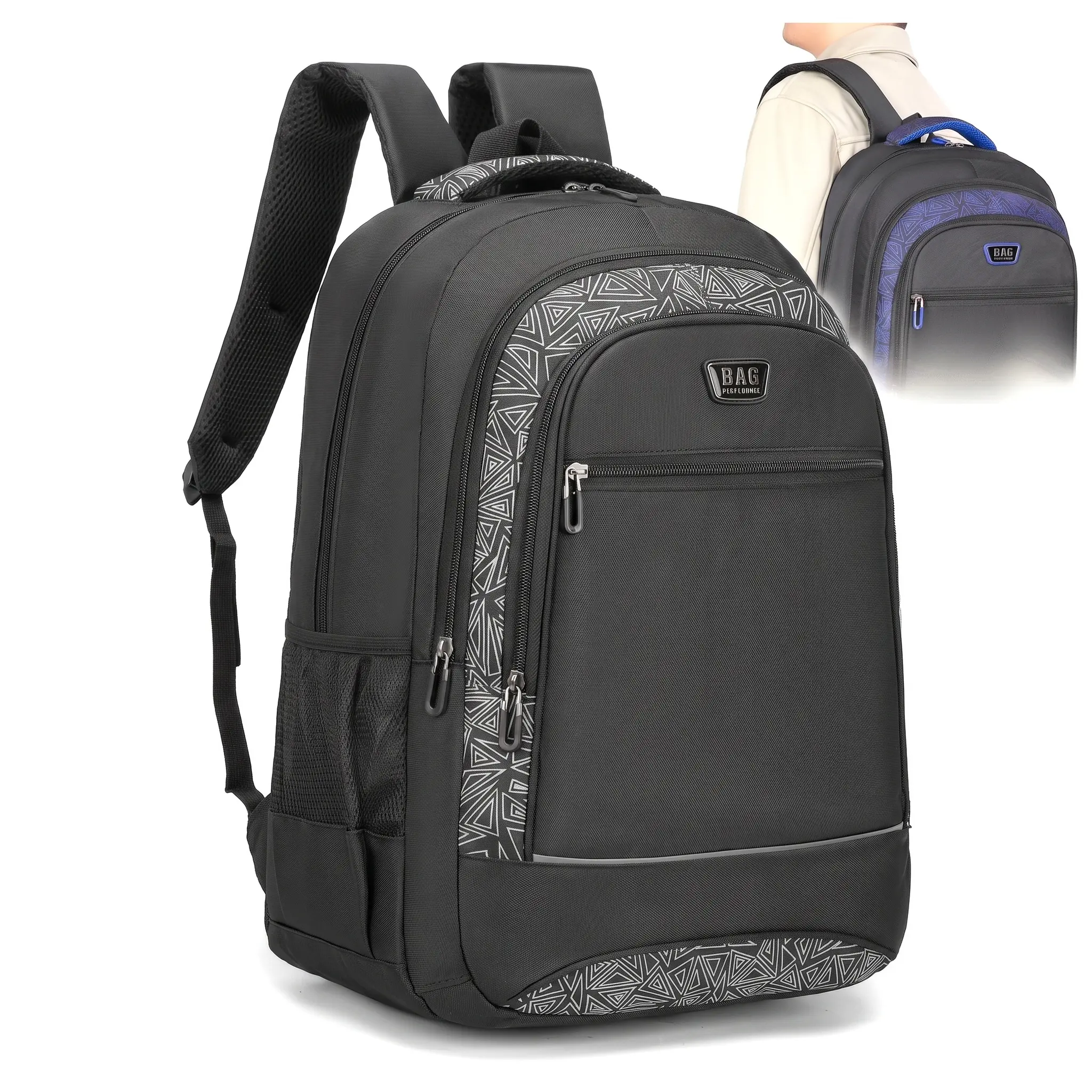Unisex Minimalist 35L Structured Backpack, Breathable Oxford Cloth, Padded Adjustable Straps, Fits 15-Inch Laptop, Spacious for School & Travel, Casual Urban Solid Color