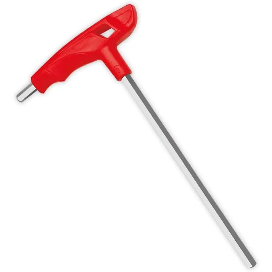 5mm Metric CR-V Heavy-Duty Long-Arm T-Handle Allen Wrench Set (Set of 7pcs), Fiberglass-Enhanced Flat Design Hex Keys for Engines, Bicycles, Narrow Spaces