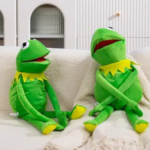 Frog Hand Puppet Soft Stuffed Plush Toys Cute Animal Frog Cosplay As a Prop Plushies Doll Gifts For Kids Stage Performance Props