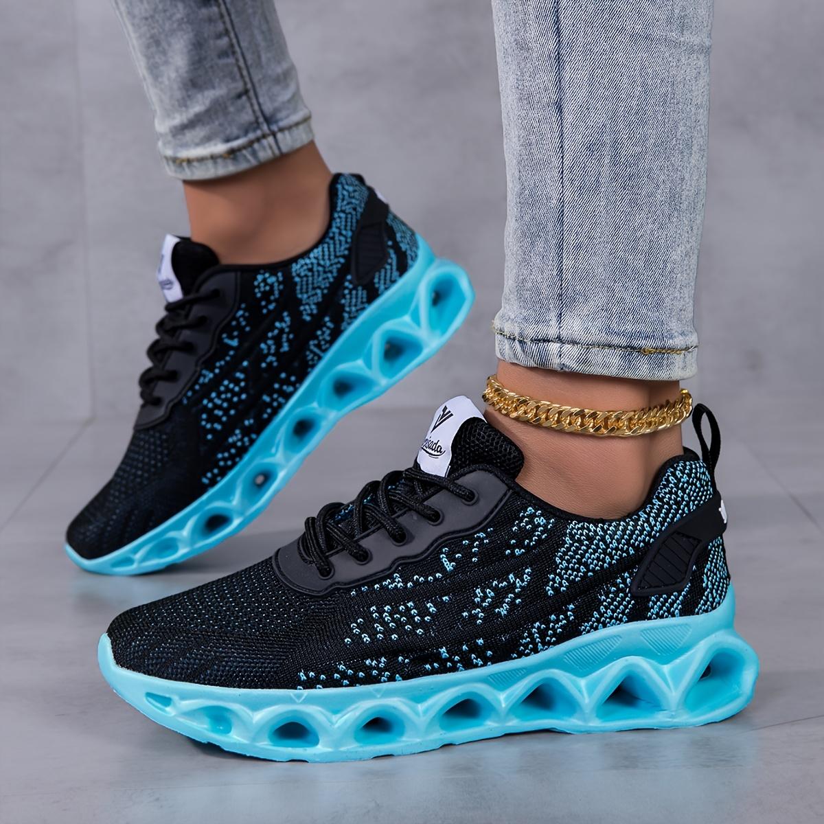Hollow-out thick sole women's running shoes casual shoes, women's sneakers fashionable walking shoes, comfortable ankle sock shoes slip-on running shoes, non-slip breathabletennis shoes, air cushion shock absorption gym workout sneakers.