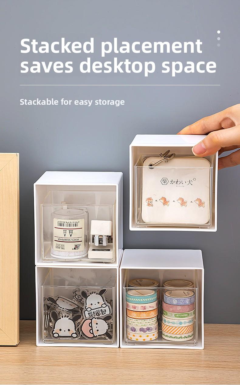Clario "Crystal Grid" Modular Drawer Organizer Set — Clear PET Storage Bins for Home Reset and Vanity Organization. These Stackable Plastic Dividers are Perfect for Kitchen, Office and Bathroom Cabinets. Pinterest Style Closet Sorter
