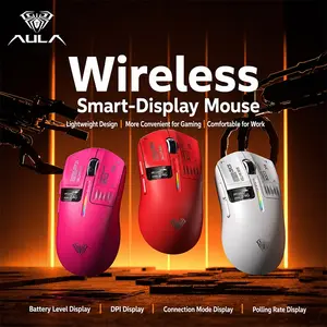 Aula Sc650 Lightweight Mouse, Wired/wireless Triple Mode, Smart Screen Display, RGB Lights, Low Latency, 6 Dpi Levels, Windows/MAC/iOS Compatible