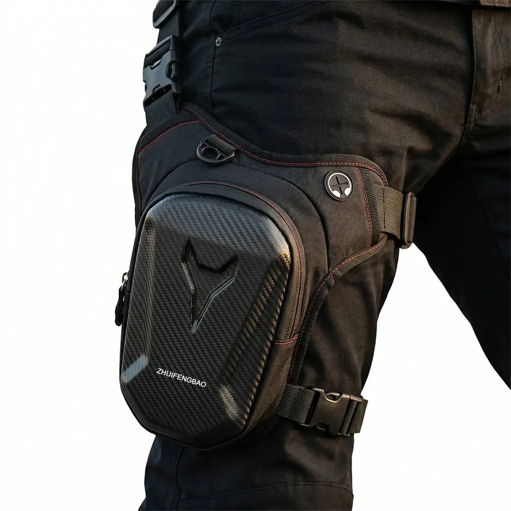 Bike Leg Bag Motorcycle Gear, Men's Waterproof Reflective Rider Bag, Women's Outdoor Sports Crossbody Waist Pack, Delivery Cross Body Bag, Casual Belt Bag