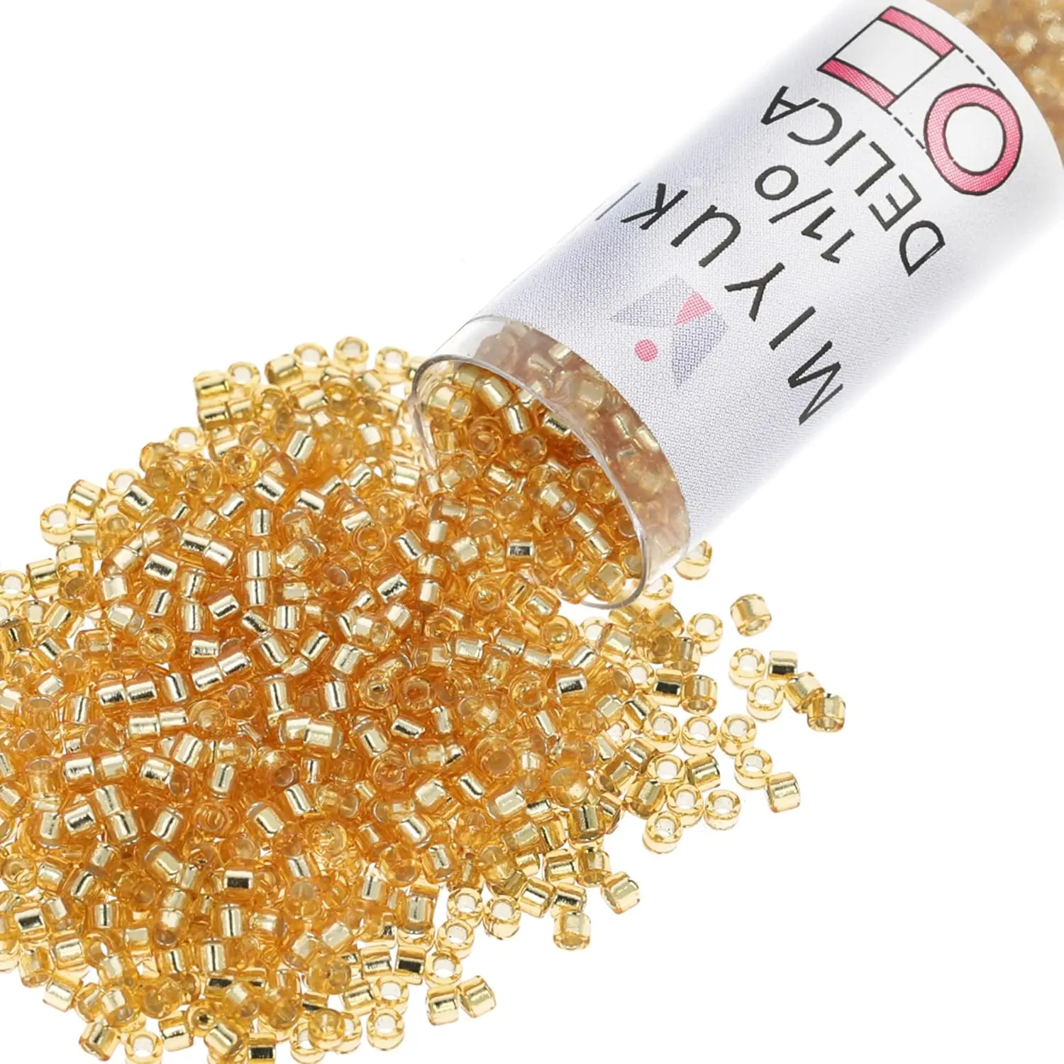 Delica Seed Beads | Size 11/0 (1.6 mm), DB0042, -Lined , 7.2 g, Approx. 1440 Beads,