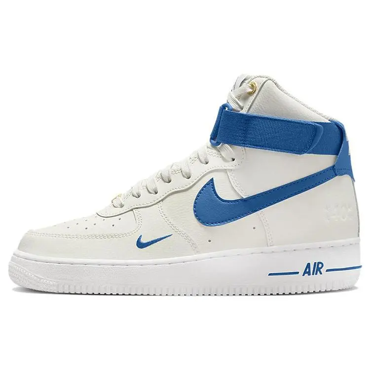 Nike Air Force 1 SE Women's High-Top Sneakers in White and Blue Verifiable, with credentials and supporting global authentication