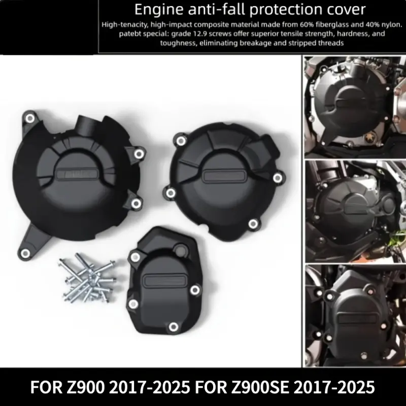 for Kawasaki for Z900 2017-2025 for Z900 SE 2017-2025 engine shockproof shell, engine protection cover, side cover.