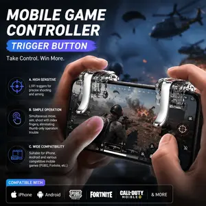 Pro Gaming Controller for Mobile FPS: High-Sensitivity Joystick, L1R1 L1R2 Triggers, Ergonomic Design, Fast Aim & Auto-Fire, Easy Installation. Must-Have Game Peripherals Accessory for Competitive Players to Dominate Ranked Games.