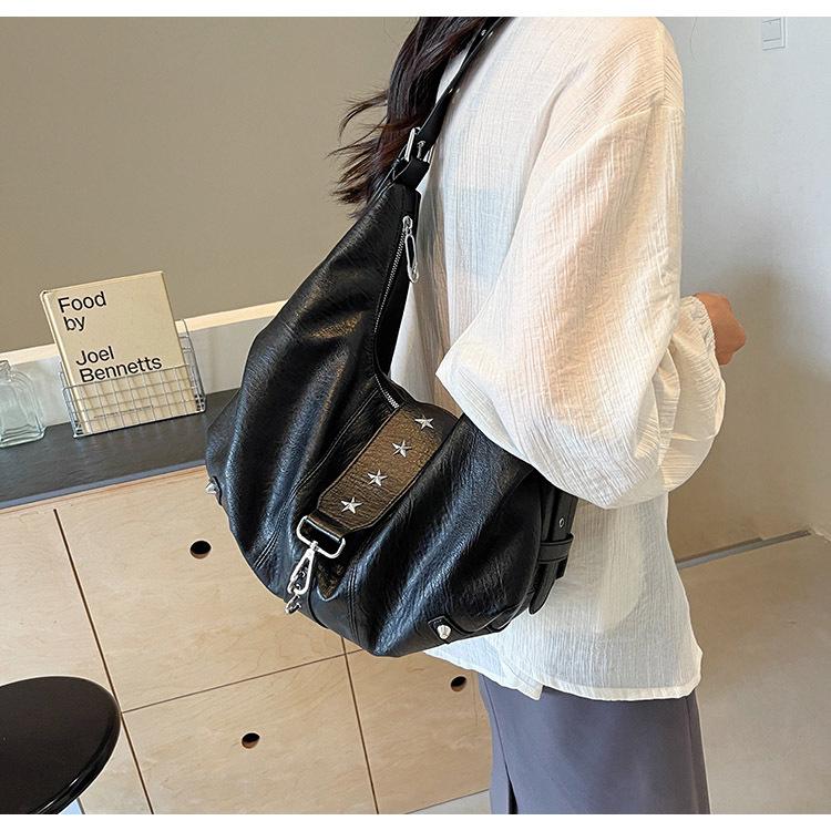 Large Capacity Bag for Women – Casual Fashionable Retro Crossbody Bag with Shoulder Strap – High-End Style Dumpling Bag Trend