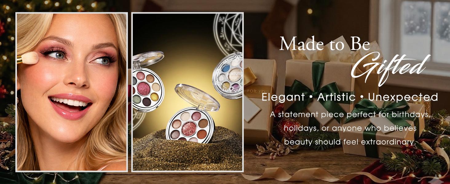 UCANBE Baked Eyeshadow Palette with Blush, 9 Color High Pigment Eye Shadow & Cheek Makeup Palette, Blendable Matte Glitter Metallic Shimmer Shades, Rotating Compact Design, 01 Medieval Banquet UCANBE Baked Eyeshadow Palette with Blush, 9 Color High Pigment Eye Shadow & Cheek Makeup Palette, Blendable Matte Glitter Metallic Shimmer Shades, Rotating Compact Design, 01 Medieval Banquet