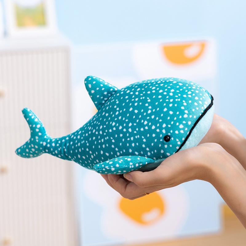 Lovely Lifelike Mini Sea Blue Whale Plush Toys Cotton Stuffed Whale Doll Lovely Office Desktop Companion Kids Game Props