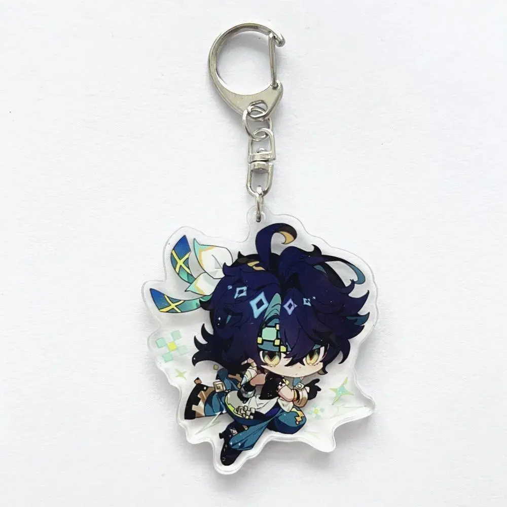 Game Genshin Impact Sethos Mualani Kachina Kinich Emilie Cosplay Keychain Bag Pendant Acrylic Key Chain Keyring Accessories Prop