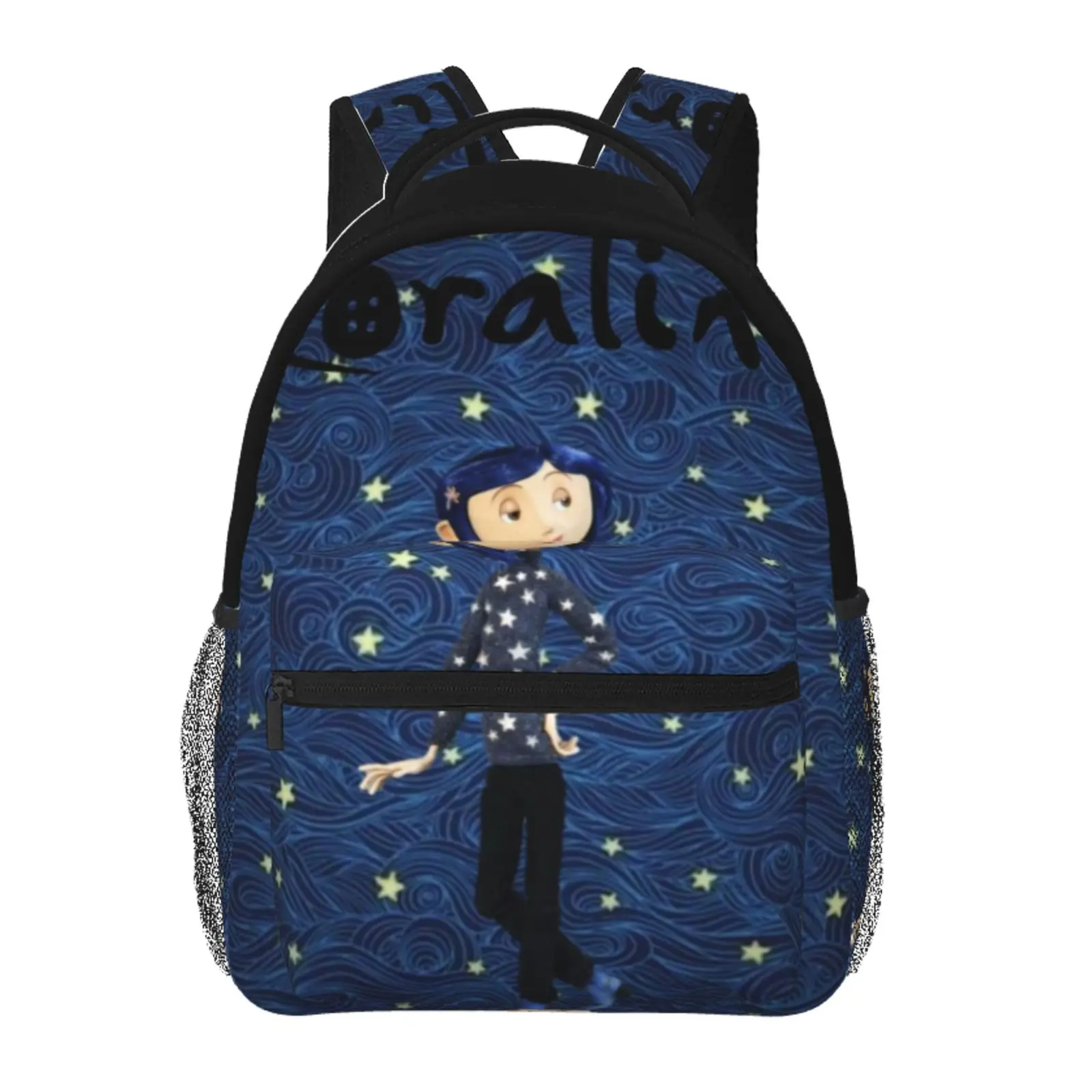 Anime Coraline3 Printed Backpack, Cute School bag for Girls Boys Teens, Cartoon Backpacks Kawaii Kids Lightweight backpack with adjustable straps Bookbag, Travel, School, College, Work, Backpack, Daily Use