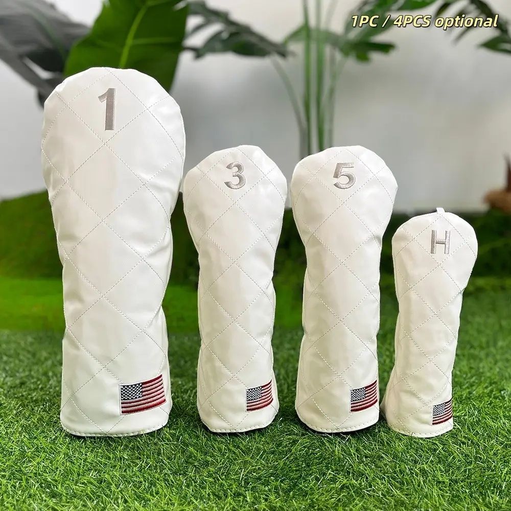 Premium Minimalist Numerical Classic Americana Golf Club Head Cover, Durable Protective Gear for Traditional Golfers & Retro Enthusiasts, Golf Accessory