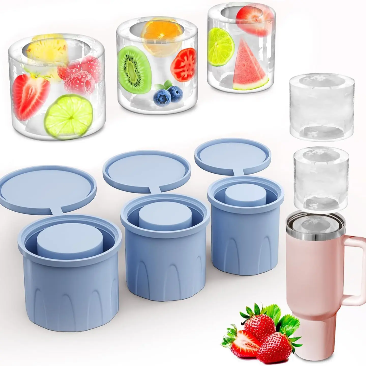 Water cup ice grid is easy to demould ice cube mold quick-frozen silicone ice grid