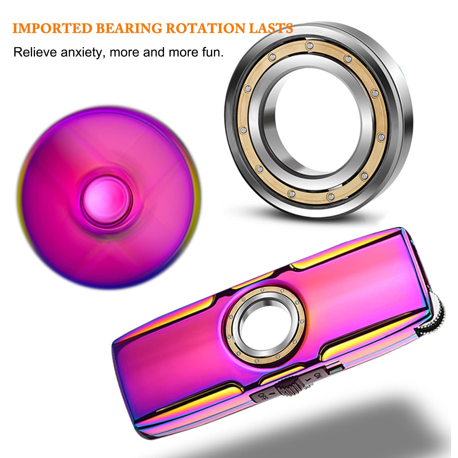 Cool Lighters, Creative Jet Dual Flame Windproof Lighters,Adjustable Flame Refillable Butane for Gifts Mens Lovers Kitchen (Butane Not Included)