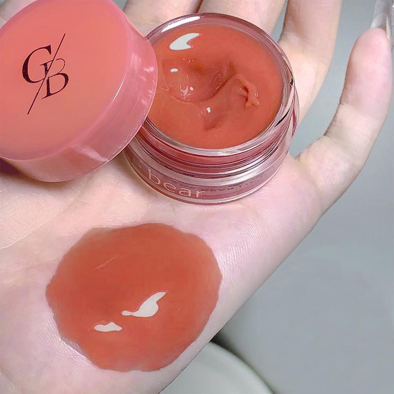 1 Count Moisture Moisturizing Gogo Bear Canned Jam Lip Honey Mirror Jelly Glass Toot Lip Glaze Lip Oil, Makeup