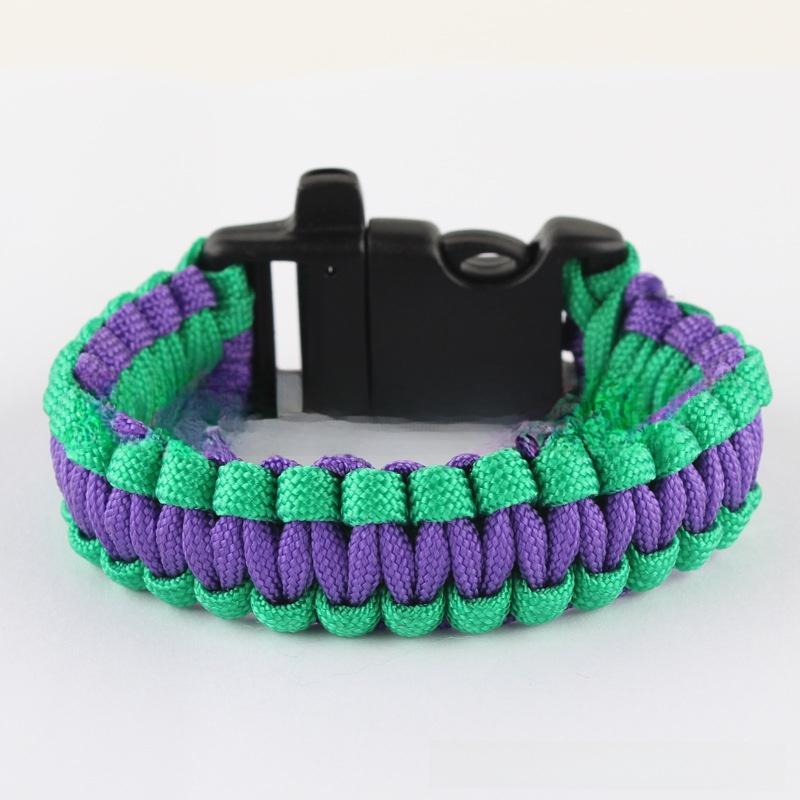 Whistle Paracord Bracelet, Braided Seven-Core Paracord Survival Escape Emergency Outdoor Wristband Bracelet