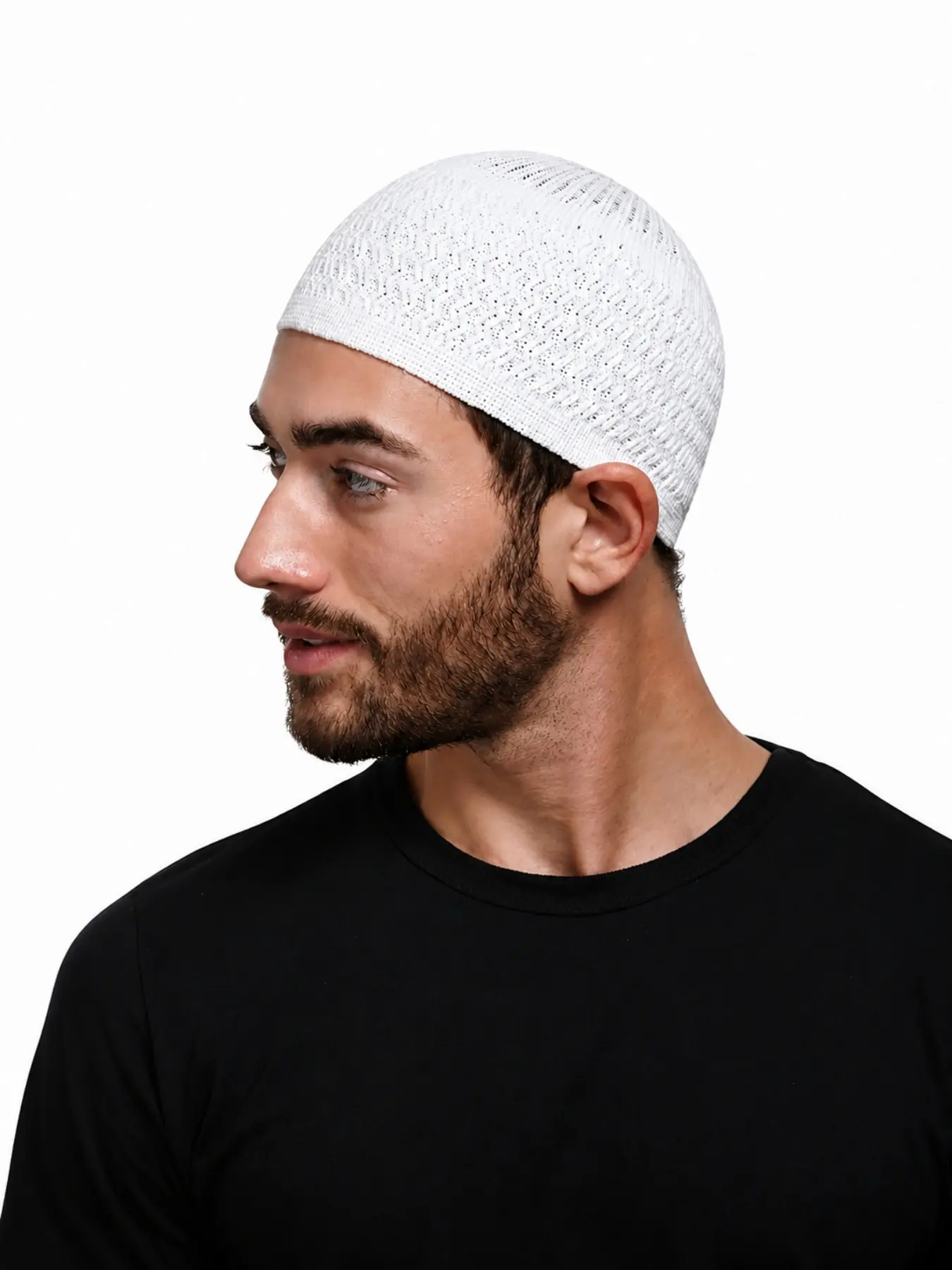 Men's Lightweight Breathable Mesh Arabic Prayer Hat, Eid Al Fitr Summer Mubarak Muslim Taqiyah Hat Casual Wear For Muslim, Men's Hair Hat, Ethnic Hat