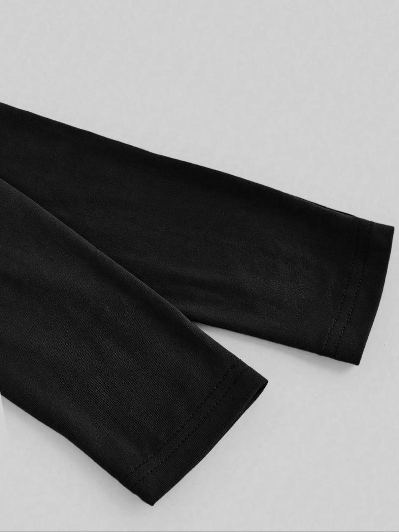 Men's Flag Print Round Neck Long Sleeve Tee, Athletic Sports Clothing, Regular Fit Casual Crew Neck T-shirt for Fall & Winter, Men's Top for Daily Wear