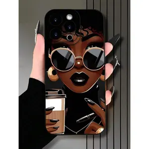 Artistic Black Leather Phone Case With Exquisite Pattern. Suitable For IPhone 17, 17 Air, 17 Pro, 17 Pro Max, 16, 15, 14, 13, 12, 11, Pro Max, X, XS, Plus, Mini, 16E/SE4, And Also For Galaxy A14/A15/A16/A35/A36/A53/A54/S21/S22/23/24/25/26 Plus Ultra.
