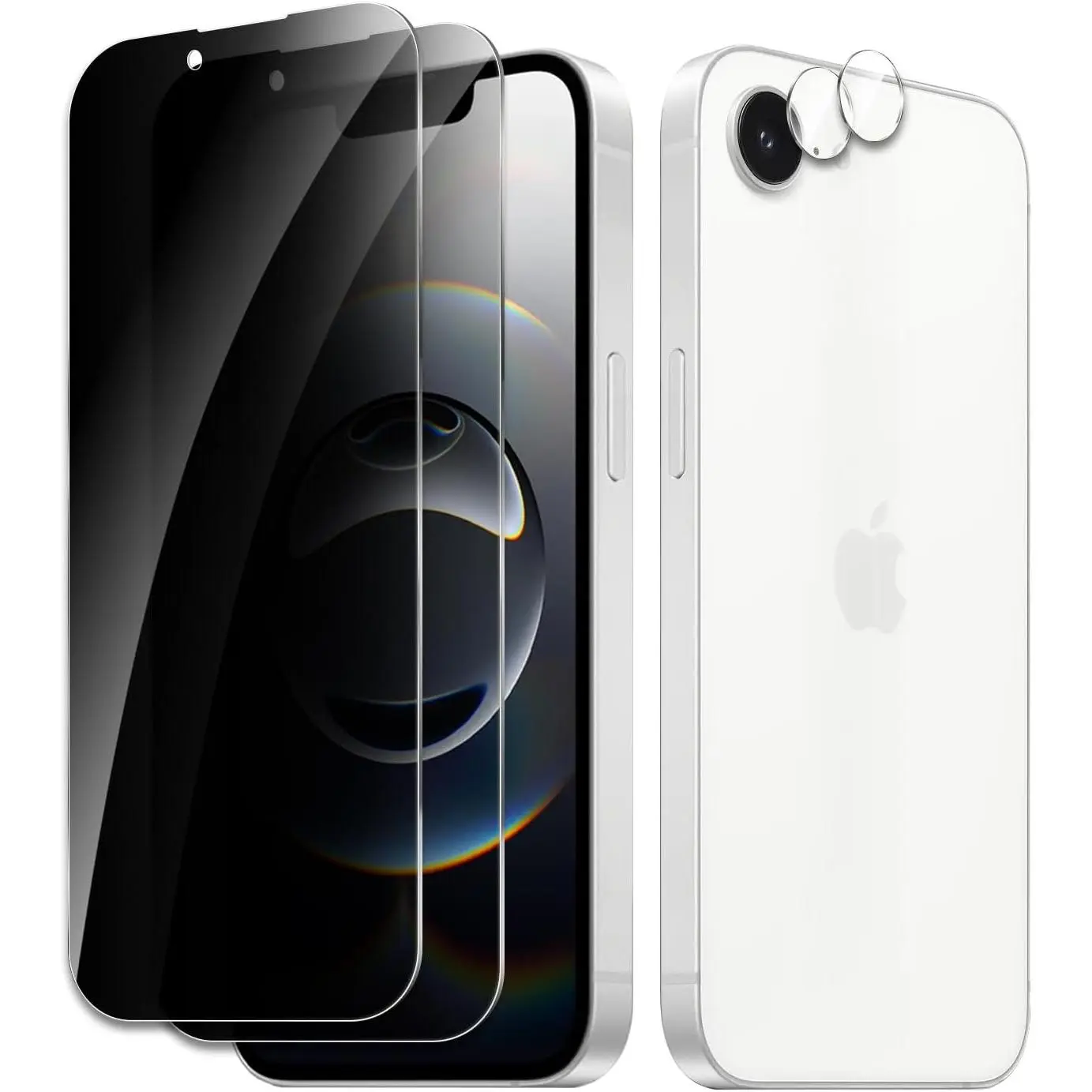 [2+2 Pack]  Screen Protector for  16e, Anti-Spy Shatterproof Tempered Glass with Camera Lens Tempered Glass 9H Hardness Bubble Free Anti-Glare Case Friendly
