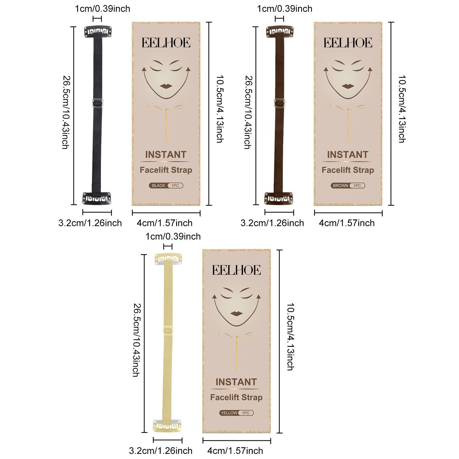 Facial Lifting Strap Set, 3 Counts/set Improve Facial Skin Lines & Contours Lifting Tool, Facial Skin Care Tool for Women & Men