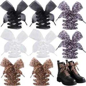 Ribbon Shoe Laces for Women Sneakers, Soft Silk Satin Lace Shoestrings, Flat Shoelaces Shoe Strings