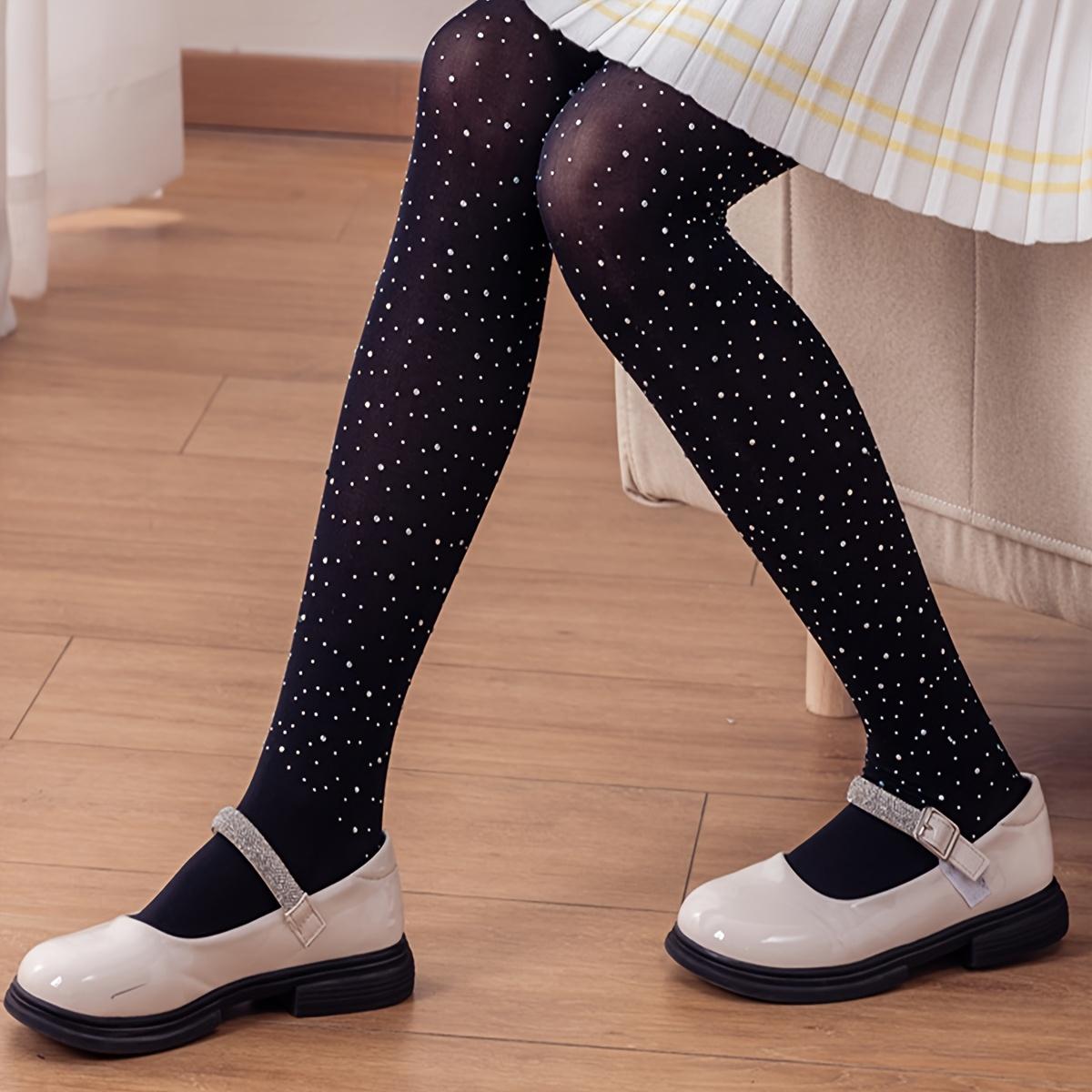 4-Pack Girls' Rhinestone Tights