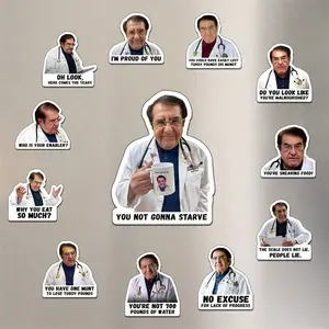 Doctor Phrase Pattern Magnet, 12pcs/set Funny Fridge Magnet, Adults Inspirational Refrigerator Magnet for Diet Control, Fun Kitchen Decor