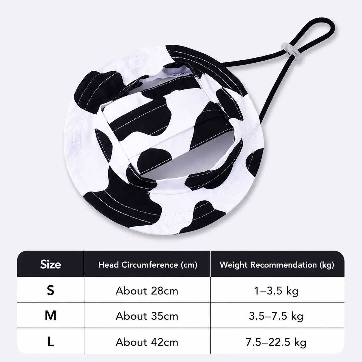 Cow bucket hat black-2-Pack