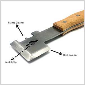 Multipurpose Hive with Wooden Handle and 7 Functions Beekeeping Hive Scraper Tool Beekeeping Equipment