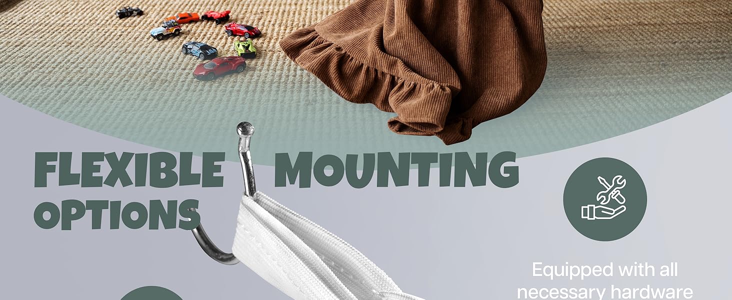 BASIC SUPPLY Stuffed Animal Hammock Net (2-Pack) - Corner Hanging Mesh Toy Organizer for Kids Room, Flexible Storage for Plushies, Teddy Bears, Squishmallows & More - Durable & Easy to Install