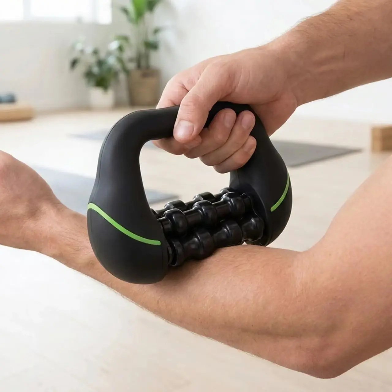 360° Rotating Handheld Massage Roller, USB Rechargeable LCD Display Vibration Massager, Portable Full Body Muscle Relief Tool
